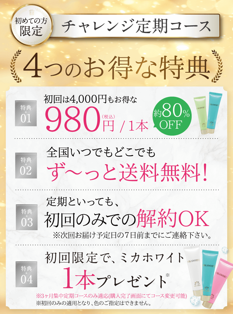 チャレンジ定期コース6つのお得な特典